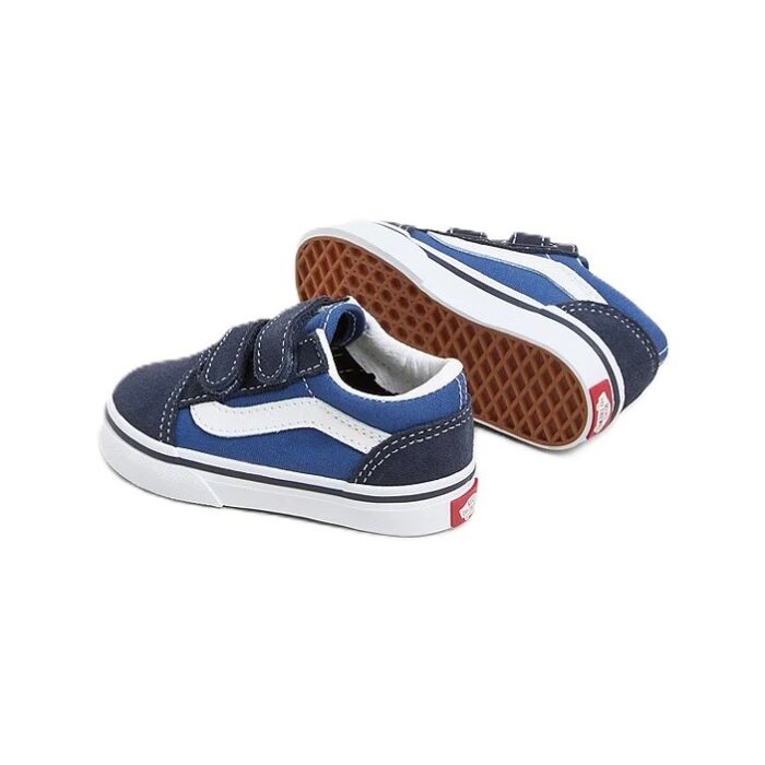 VANS TODDLER OLD SKOOL V SHOES NAVY - Image 4