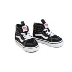 VANS TODDLER SK8-HI ZIP SHOES BLACK WHITE - Image 2