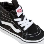 VANS TODDLER SK8-HI ZIP SHOES BLACK WHITE - Image 4
