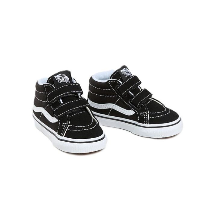 VANS TODDLER SK8-MID REISSUE V SHOES BLACK TRUE WHITE - Image 2