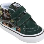 VANS TODDLER SK8-MID REISSUE V SHOES GLOW DINO MULTI TRUE WHITE - Image 4
