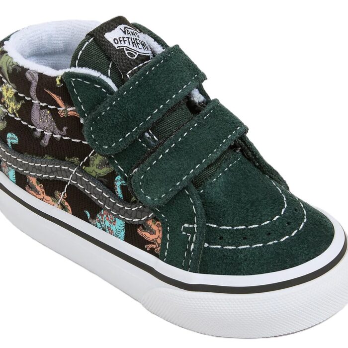 VANS TODDLER SK8-MID REISSUE V SHOES GLOW DINO MULTI TRUE WHITE - Image 4