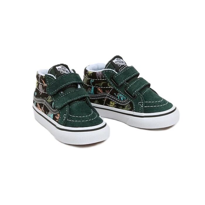 VANS TODDLER SK8-MID REISSUE V SHOES GLOW DINO MULTI TRUE WHITE - Image 2