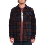 VOLCOM BOWERED FLEECE SHIRT MERLOT