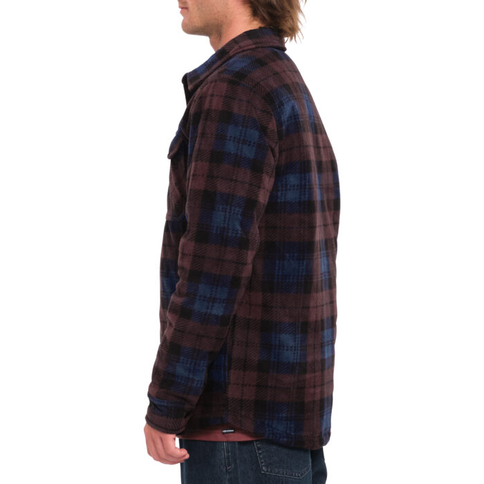VOLCOM BOWERED FLEECE SHIRT MERLOT - Image 3