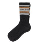 CARHARTT WIP CONNORS SOCKS BLACK GREY HEATHER HAMILTON BROWN
