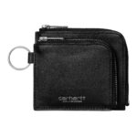 CARHARTT WIP DOUBLE VEGAS ZIP WALLET BLACK SILVER