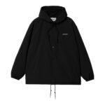 CARHARTT WIP HOODED COACH JACKET BLACK WHITE