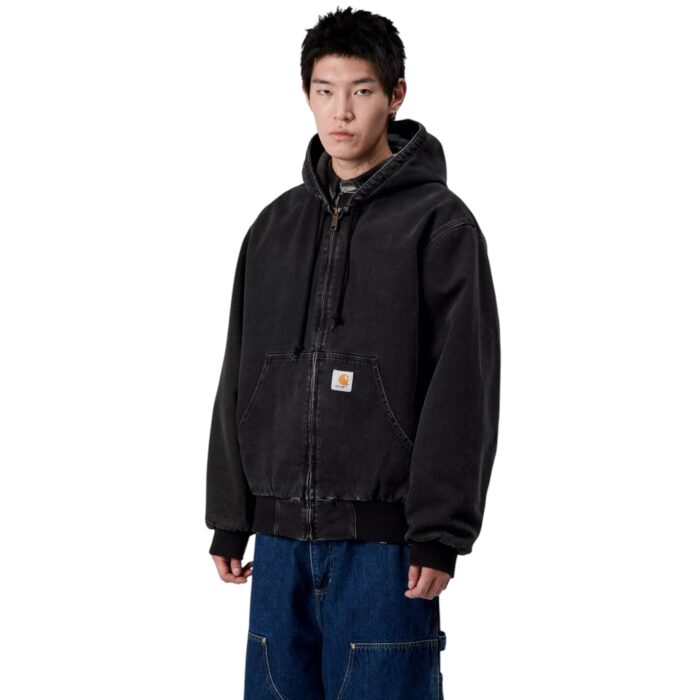 CARHARTT WIP OG ACTIVE JACKET BLACK STONE WASHED - Image 4