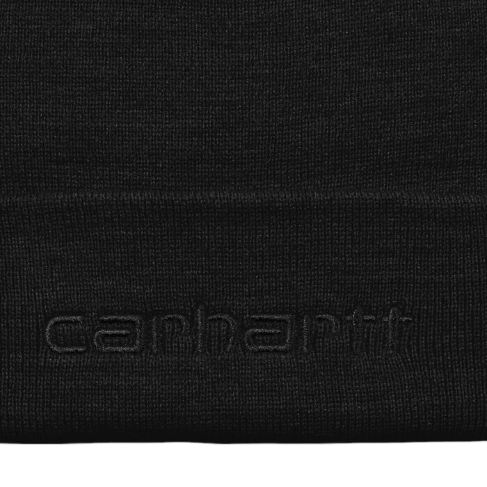 CARHARTT WIP SCRIPT BEANIE BLACK BLACK - Image 3