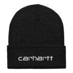 CARHARTT WIP SCRIPT BEANIE BLACK WHITE