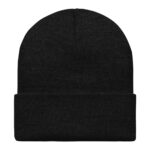 CARHARTT WIP SCRIPT BEANIE BLACK WHITE - Image 3