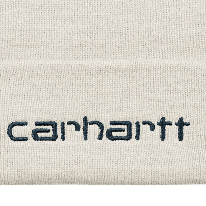 CARHARTT WIP SCRIPT BEANIE WAX DUCK BLUE - Image 3