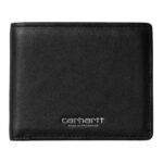 CARHARTT WIP VEGAS BILLFOLD WALLET BLACK SILVER