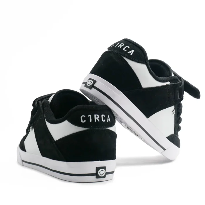 CIRCA 205 VULC SHOES BLACK WHITE SUEDE ACTION LEATHER - Image 2