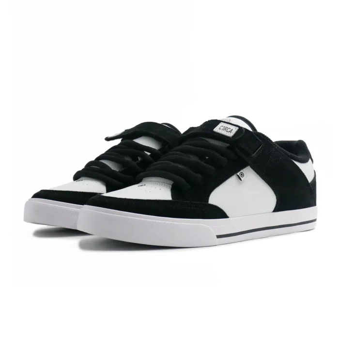 CIRCA 205 VULC SHOES BLACK WHITE SUEDE ACTION LEATHER - Image 3