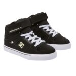 DC YOUTH PURE HIGH TOP SHOES LEATHER BLACK GLOW - Image 6