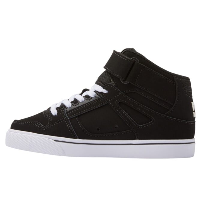 DC YOUTH PURE HIGH TOP SHOES LEATHER BLACK GLOW - Image 7