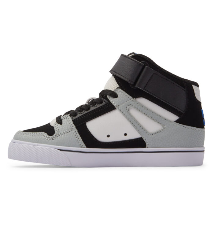DC YOUTH PURE HIGH TOP SHOES WHITE GREY BLUE - Image 2