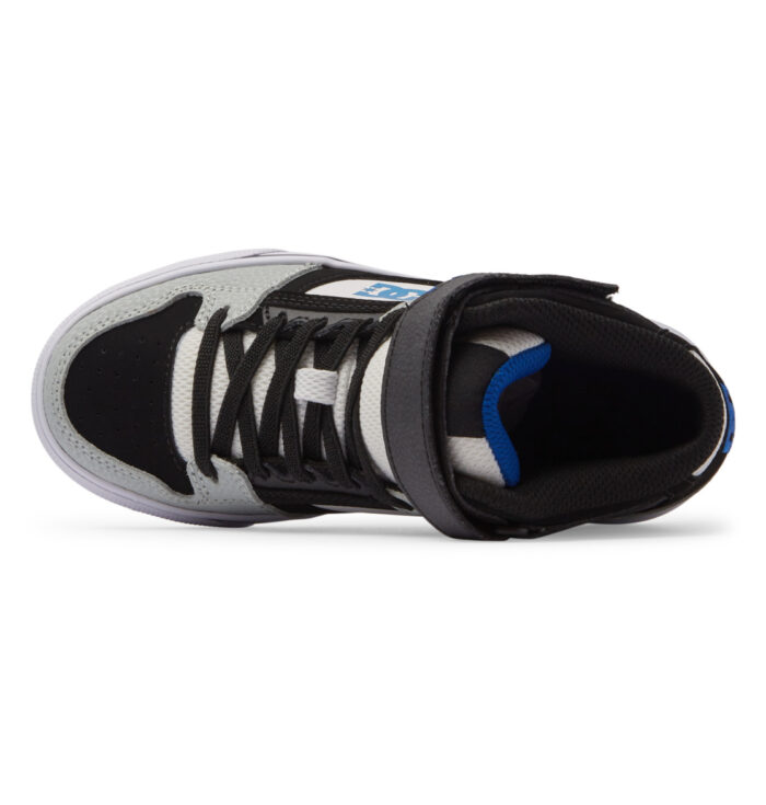 DC YOUTH PURE HIGH TOP SHOES WHITE GREY BLUE - Image 3