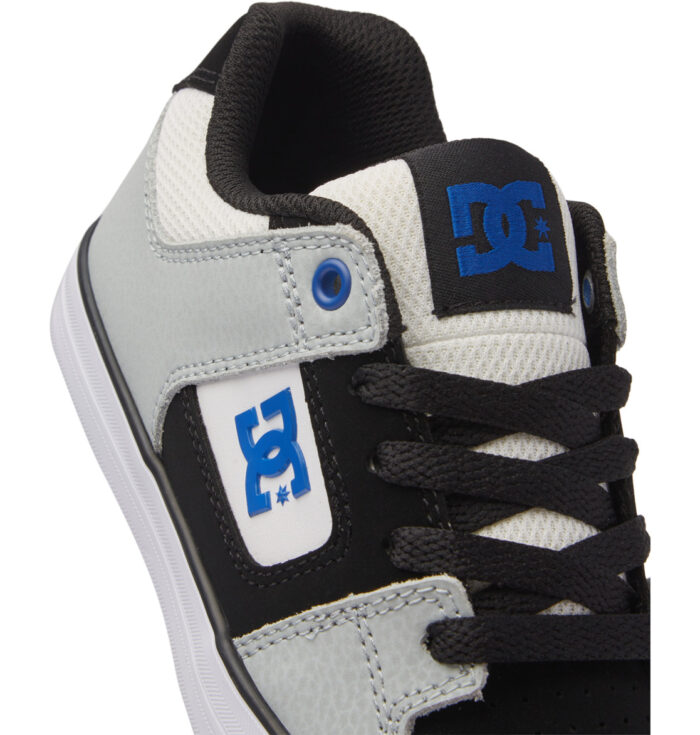 DC YOUTH PURE SHOES WHITE GREY BLUE - Image 5