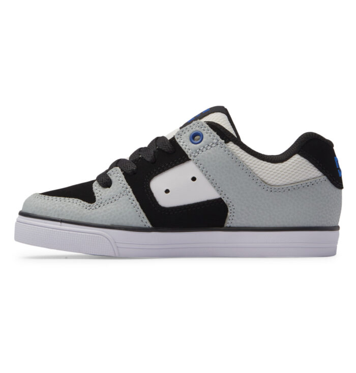 DC YOUTH PURE SHOES WHITE GREY BLUE - Image 8