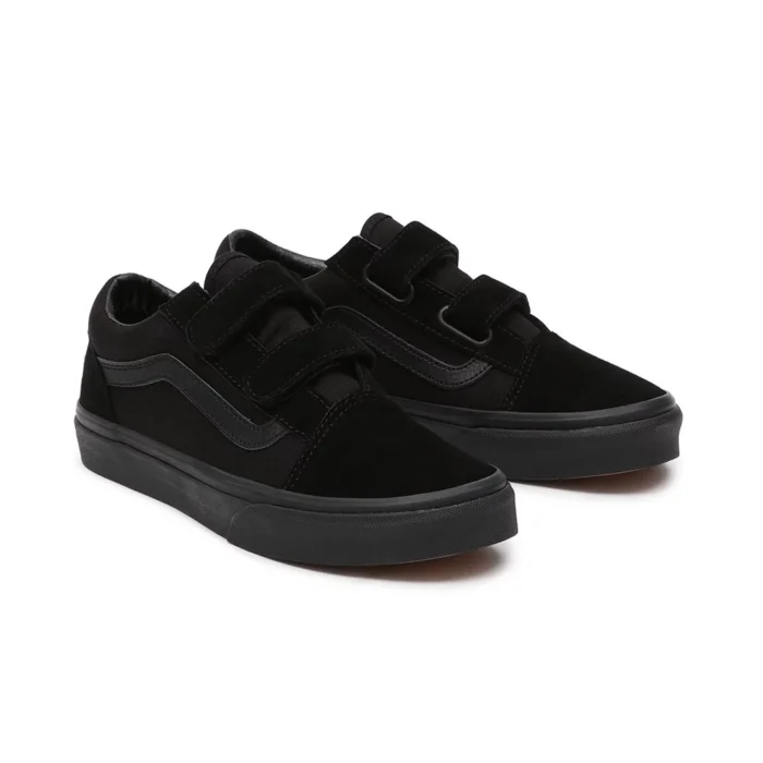 VANS JUNIOR OLD SKOOL V SHOES BLACK BLACK - Image 2