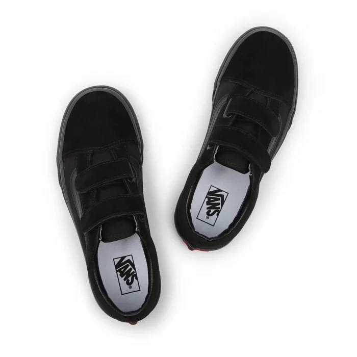 VANS JUNIOR OLD SKOOL V SHOES BLACK BLACK - Image 3