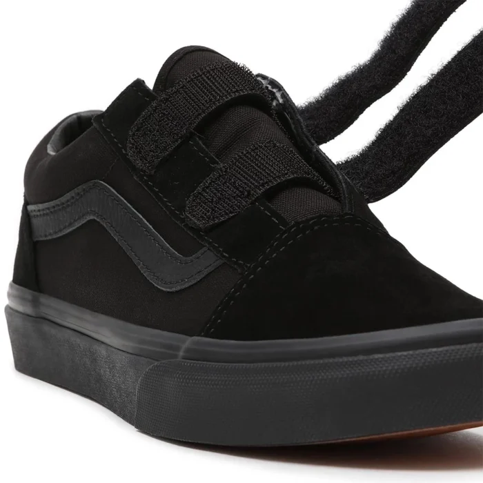 VANS JUNIOR OLD SKOOL V SHOES BLACK BLACK - Image 5