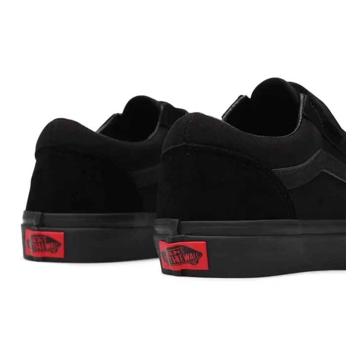 VANS JUNIOR OLD SKOOL V SHOES BLACK BLACK - Image 6