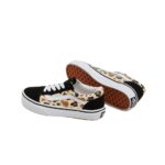 VANS KIDS OLD SKOOL SHOES LEOPARD GLITTER BLACK BROWN - Image 3