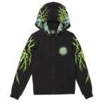 VOLCOM BOYS ALIEN FULL ZIP HOODIE BLACK