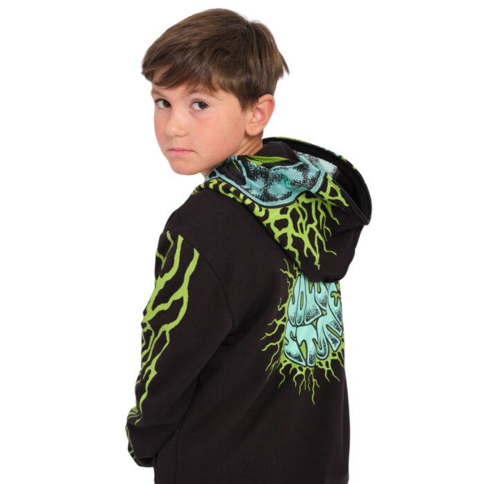 VOLCOM BOYS ALIEN FULL ZIP HOODIE BLACK - Image 6