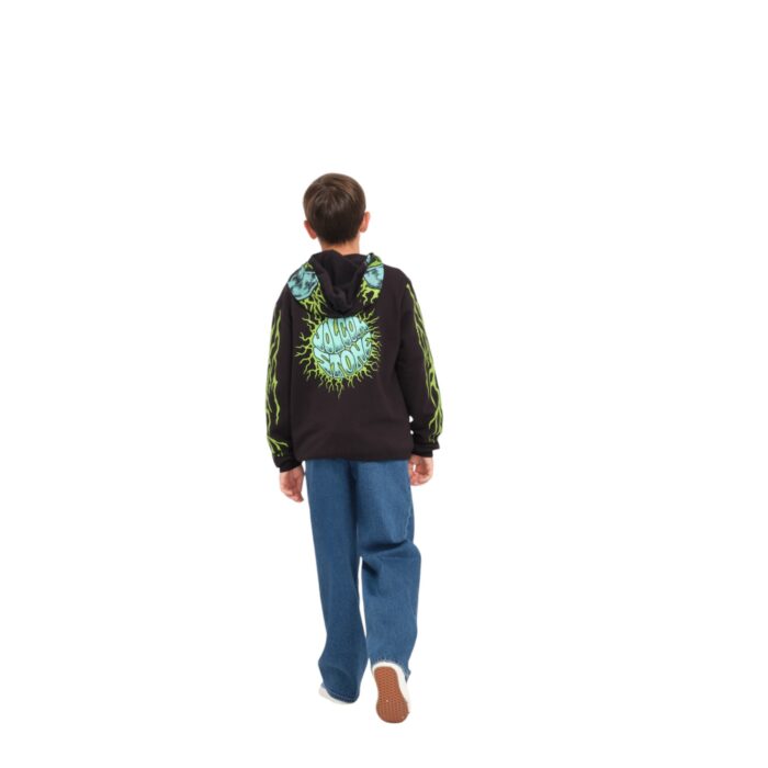 VOLCOM BOYS ALIEN FULL ZIP HOODIE BLACK - Image 13