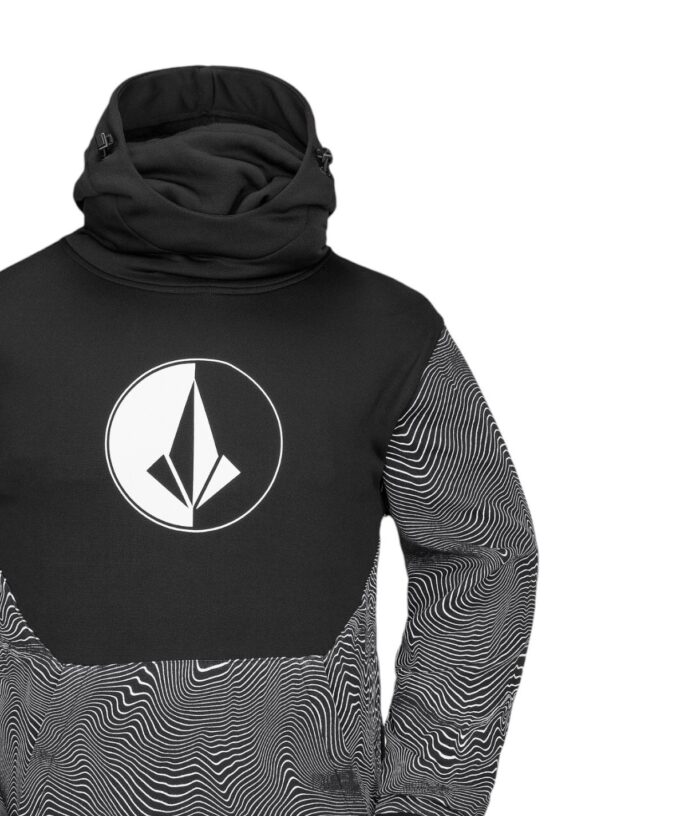 VOLCOM HYDRO RIDING HOODIE BLACK PRINT - Image 3