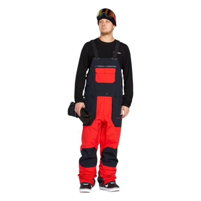 VOLCOM RAIN GORE-TEX BIB OVERALL SNOWBOARD PANT CRIMSON - Image 3