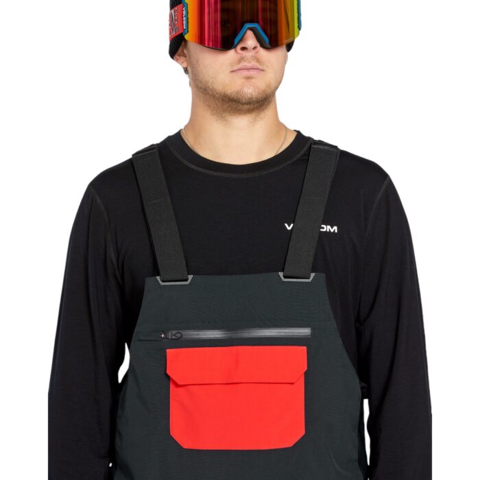 VOLCOM RAIN GORE-TEX BIB OVERALL SNOWBOARD PANT CRIMSON - Image 5