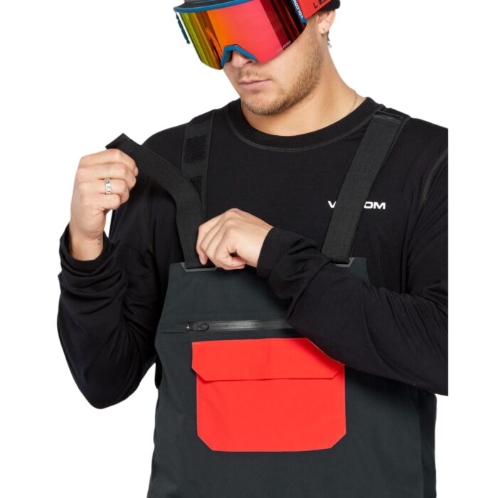 VOLCOM RAIN GORE-TEX BIB OVERALL SNOWBOARD PANT CRIMSON - Image 6
