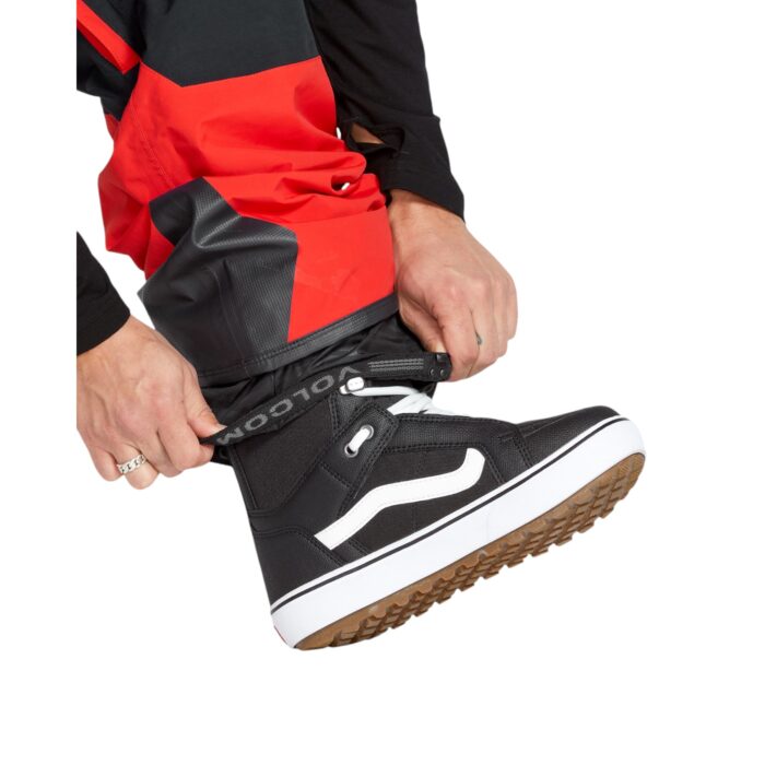 VOLCOM RAIN GORE-TEX BIB OVERALL SNOWBOARD PANT CRIMSON - Image 10