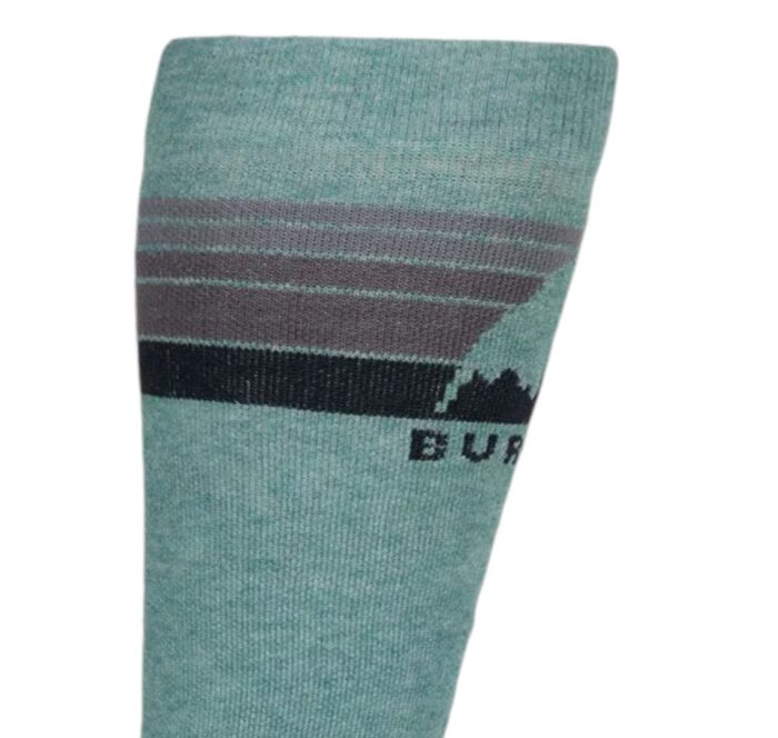 BURTON W EMBLEM MIDWEIGHT SNOW SOCKS PETROL GREEN - Image 2