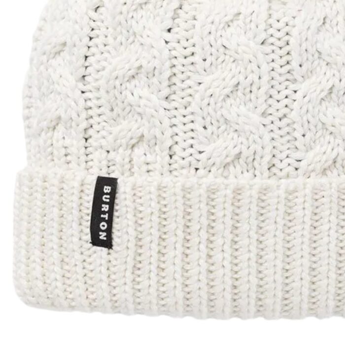 BURTON W ZIPY FLEECE LINED BEANIE STOUT WHITE - Image 2