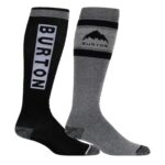 BURTON WEEKEND MIDWEIGHT 2 PACK SNOW SOCKS TRUE BLACK