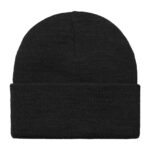 CARHARTT WIP AMERICAN SCRIPT BEANIE BLACK - Image 2