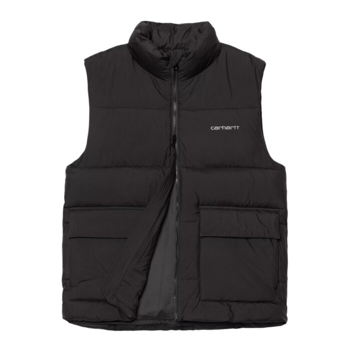 CARHARTT WIP SPRINGFIELD VEST JACKET BLACK MISTY GREY - Image 4