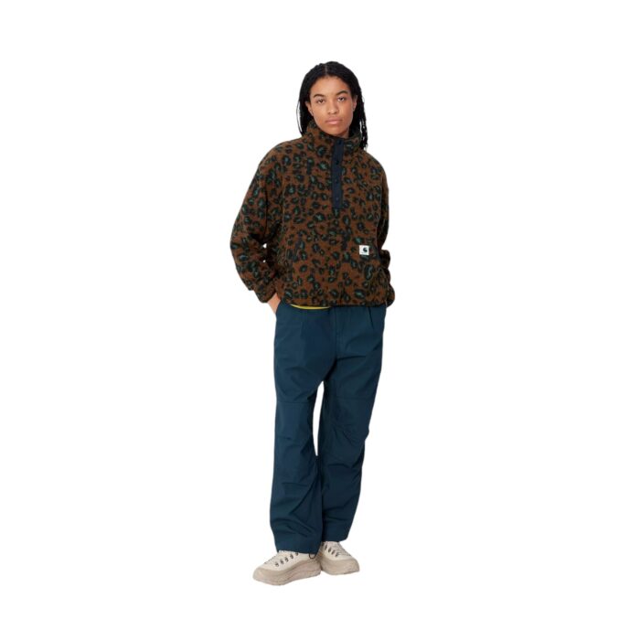 CARHARTT WIP W ELLIOT HIGH NECK LINER CAMO LEO JACQUARD TAMARIND BLACK - Image 5