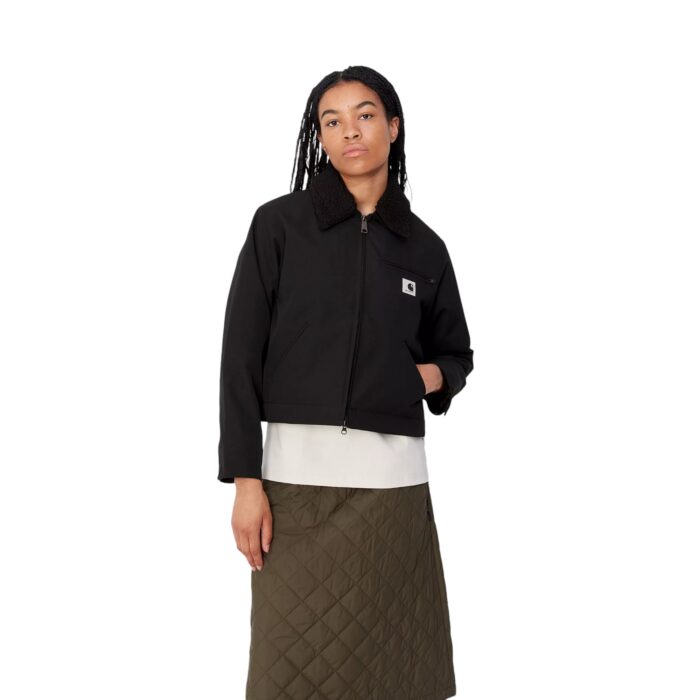 CARHARTT WIP W NEWKIRK JACKET BLACK CAMO LEO TAMARIND - Image 4