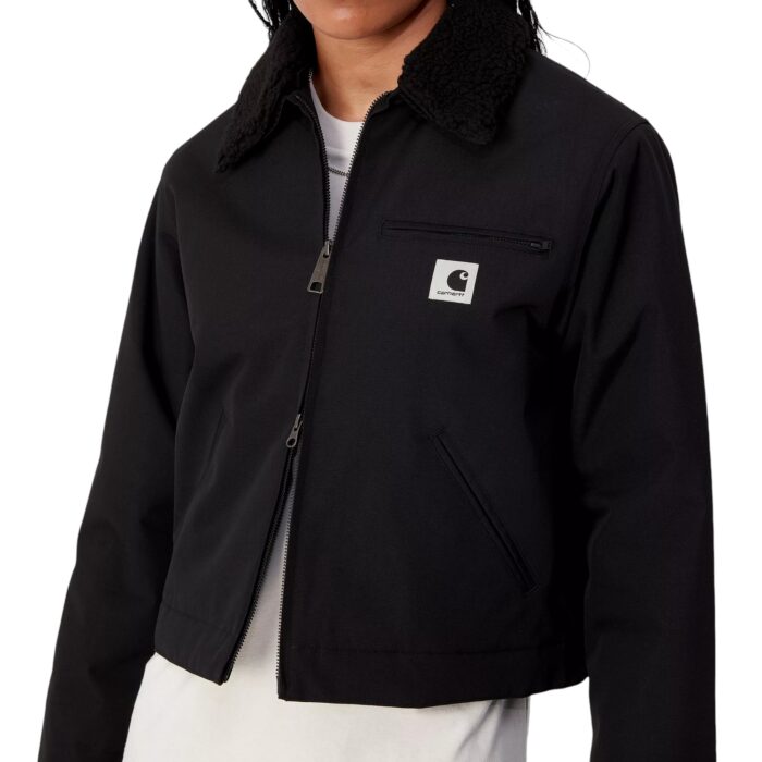 CARHARTT WIP W NEWKIRK JACKET BLACK CAMO LEO TAMARIND - Image 3