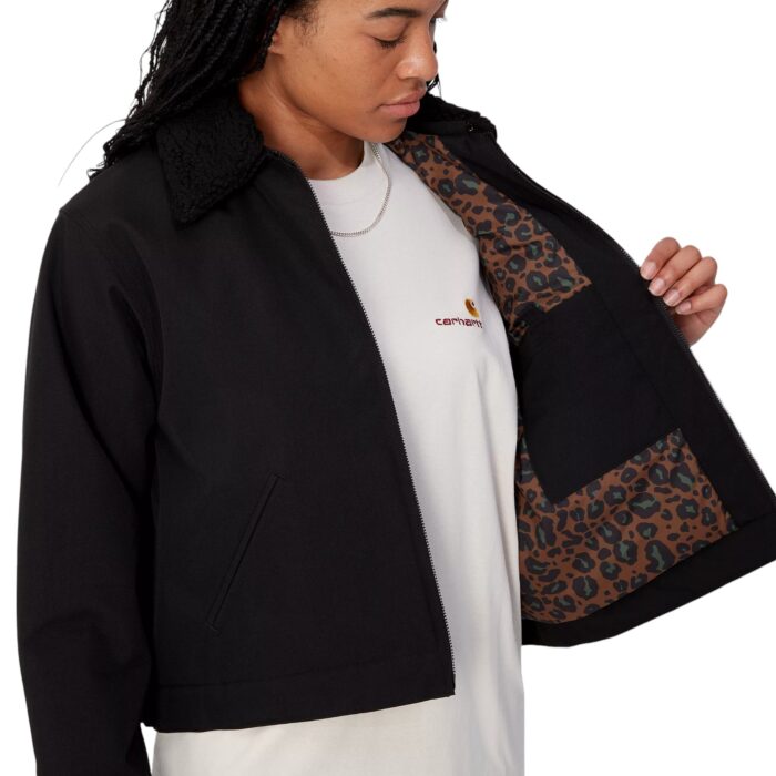 CARHARTT WIP W NEWKIRK JACKET BLACK CAMO LEO TAMARIND - Image 2