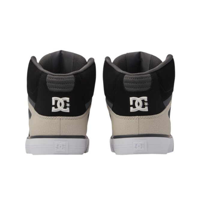 DC PURE HIGH TOP SHOES BLACK GREY BROWN - Image 5
