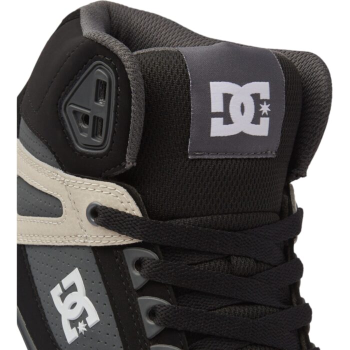 DC PURE HIGH TOP SHOES BLACK GREY BROWN - Image 6